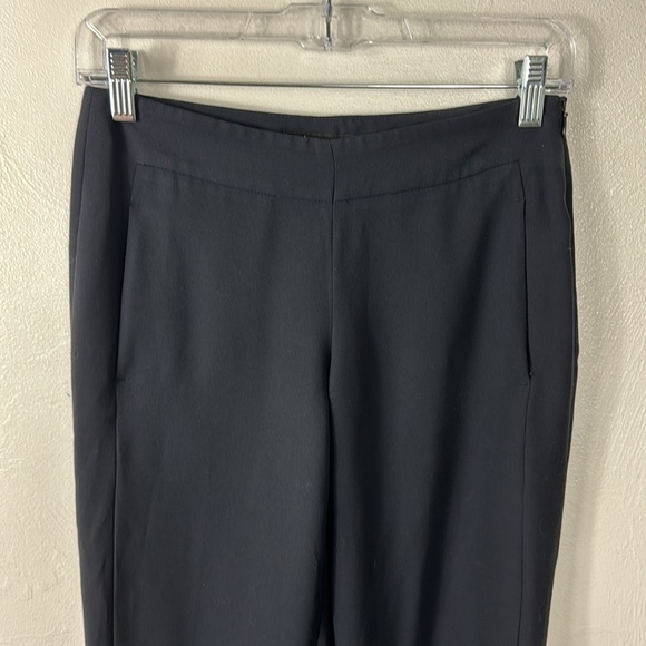 Theory Tapered Leg Pant Women's 00 Black Lightweight Mid Rise Inseam 26.5" EUC - Picture 4 of 11